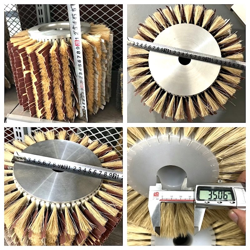 non-wovmen abrasive roller brush for fine polishing size guide