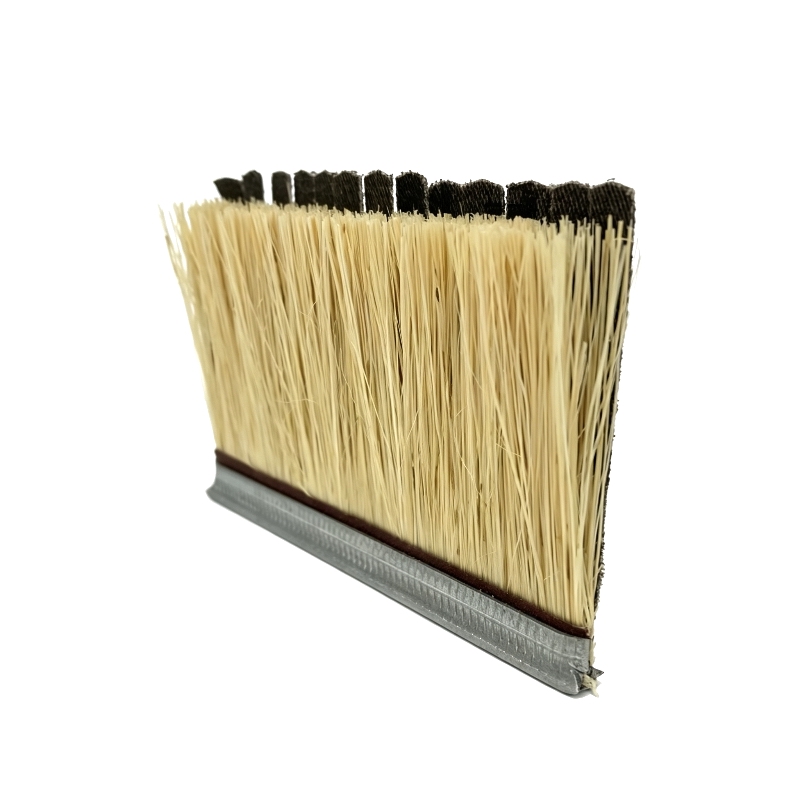 metal base abrasive strip brush bristle detail