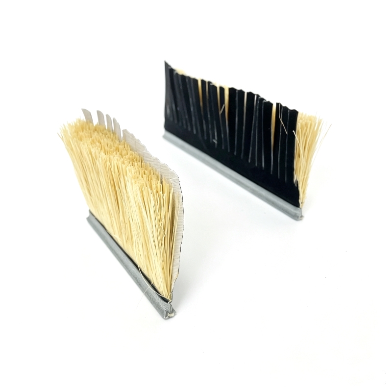metal base abrasive strip brush